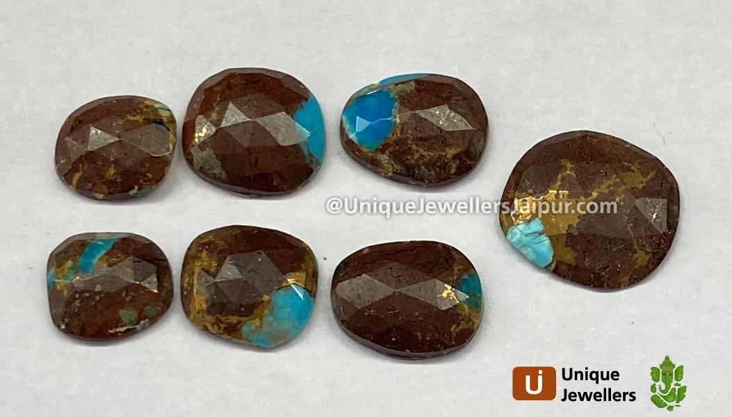 Copper Lava Mohave Turquoise Rose Cut Slices